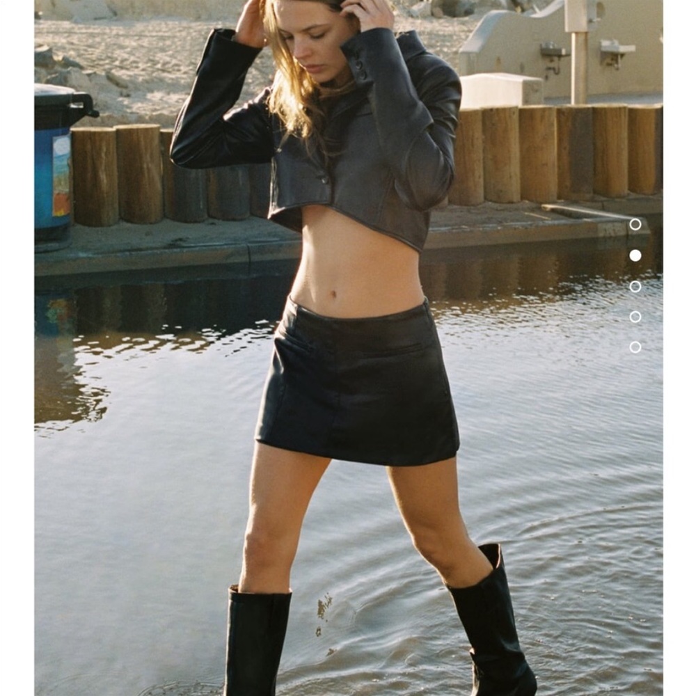 Zara faux leather skort